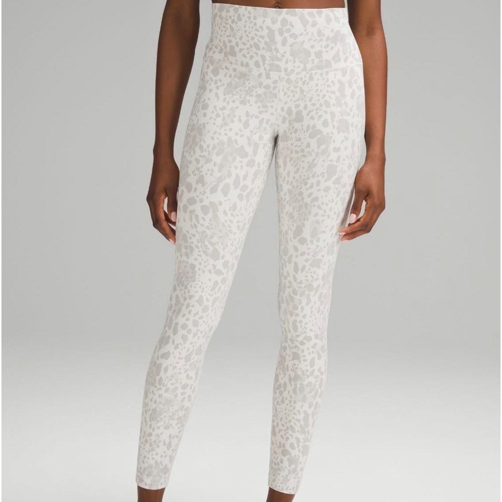 LULULEMON ALIGN LEGGINGS 28” 
Size: 4
Color: cheetah camo antique white
